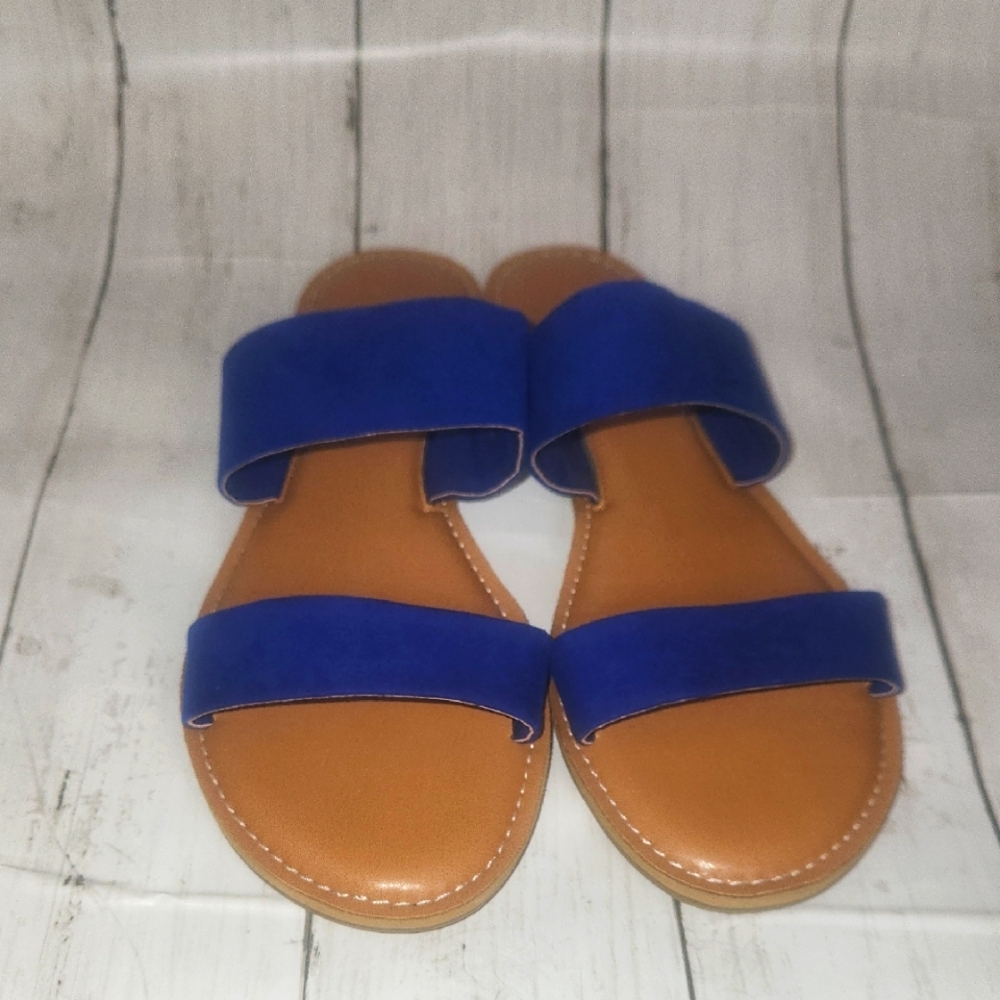 Vibrant Blue Strap Sandals